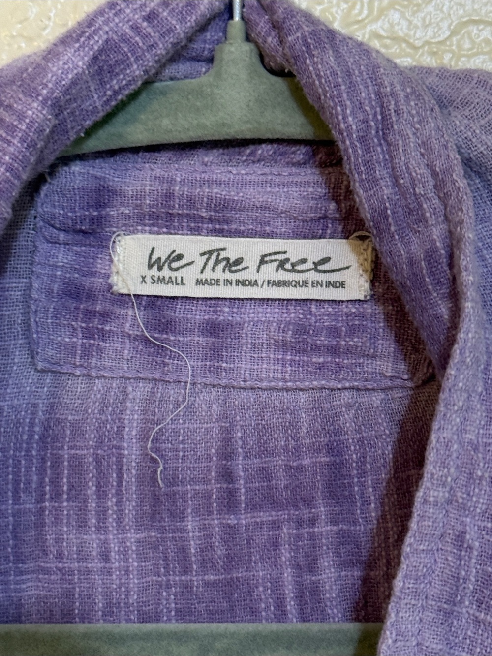 Free People Beachy Light Purple Linen-Blend Women's Jacket